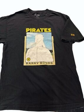 Barry Bonds Pirates BALCO 24 Graphic T-Shirt Hall of Fame Black Men’s Large